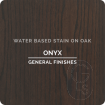 General Finishes Wood Stain - Onyx Applied Over Oak