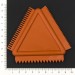 Triangular Rubber Wood Graining Comb - Fine Grain