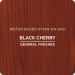 General Finishes Wood Stain - Black Cherry - On Oak Swatch