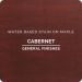 General Finishes Wood Stain - Cabernet Applied Over Maple