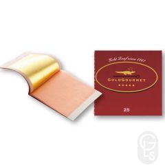 Gold Gourmet Edible Gold Leaf Booklet Transfer 25 leaves